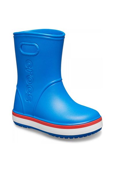 Crocs Ghete de ploaie Crocband pentru copii, 33-34 EU - J2 US Albastru - Cobalt strălucitor/Flamă