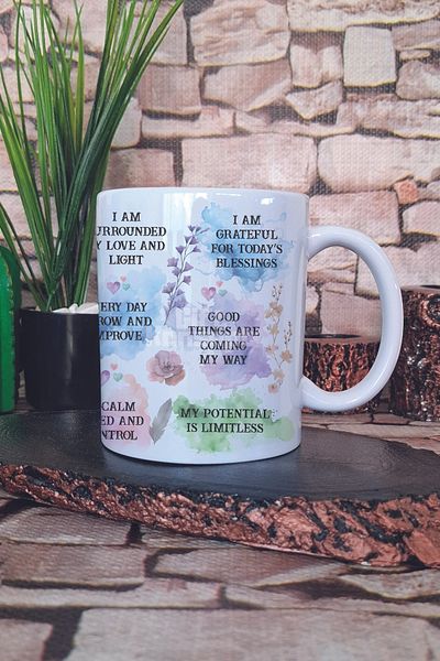 giftkonsept My Daily Affirmation Written Daily Affirmation Manifestation Promise Gift Printed Mug