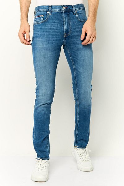 Tommy Hilfiger Men Slim Fit Washed Stretchable Denim Jeans, Blue