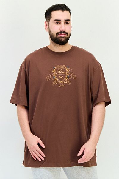 Puma Men Sportswear Fit Short Sleeve Outdoor T-Shirt, Brown