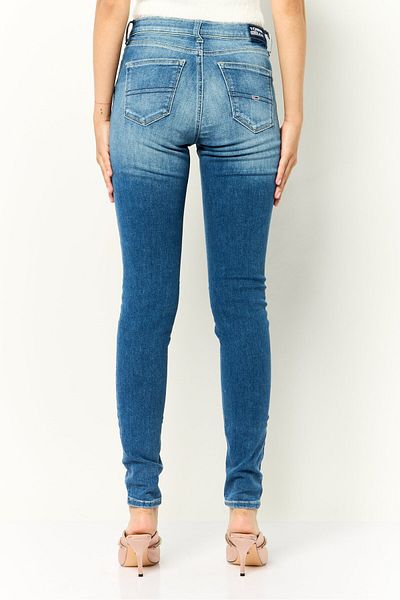 Tommy Jeans Women Skinny Fit Washed Stretchable Jeans, Blue