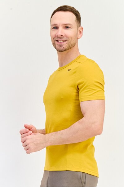 Reebok Men Sportswear Fit Short Sleeves Training T-shirt, Yellow