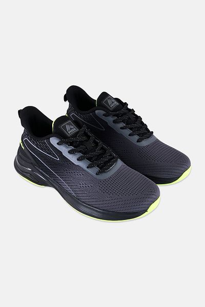 RBX Men Brand Logo Lace Up Running Shoes, Dark Grey