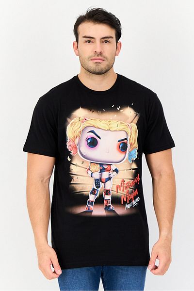 Funko DC x Funko Men Crew Neck Short Sleeves Graphic Print T-Shirt, Black