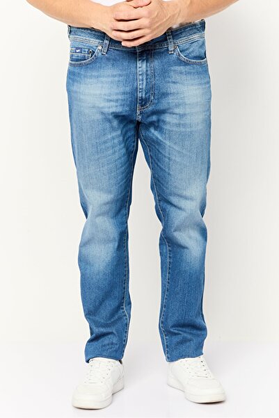 GAS Men Slim Fit Wash Stretchable Denim Jeans, Blue