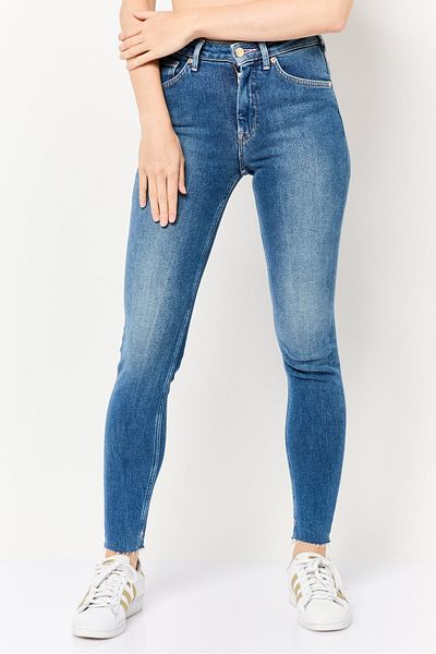 Scotch & Soda Women Slim Fit Washed Stretchable Denim, Blue