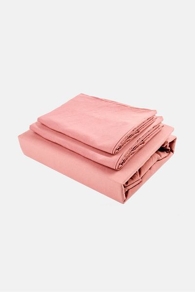 YOTO Comfort With Lasting Durability Microfiber Fitted Bedsheet, Pink