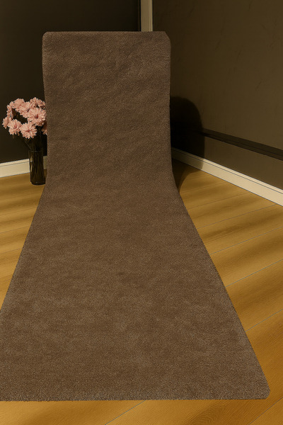 KEVLİNE Kevline Peluş Halı Yıkanabilir Kaymaz Taban Halı Puffy Peluş Halı Yolluk