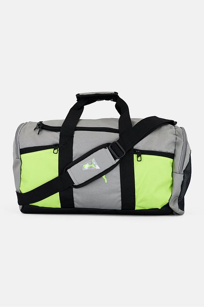 Puma Men Brand Logo Duffle Bag, Grey