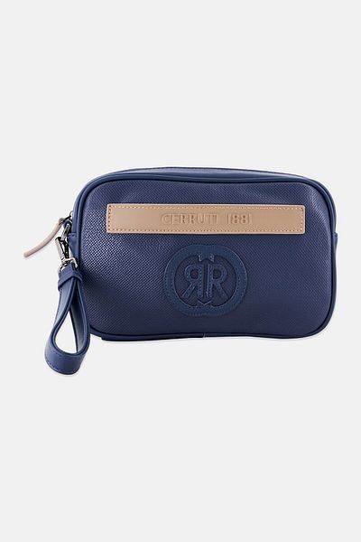 Cerruti 1881 Men Brand Logo Everett Wash Bag, Navy