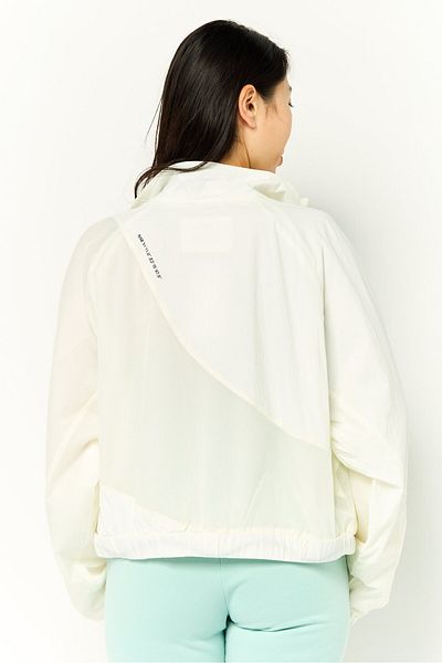 Lacoste Women Brand Logo Windbreaker Jacket, Off White