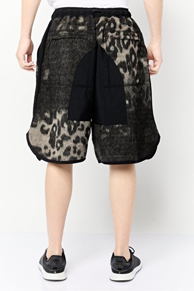 adidas x Y-3 Men Sportswear Fit Leopard Print Fleece Football Shorts, Multicolor