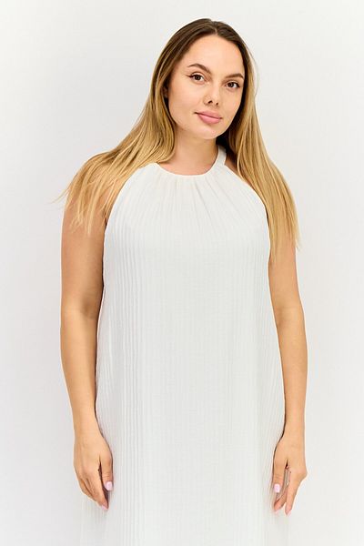 Bebe Women Solid Midi Dress, White