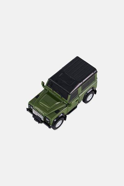 Rastar 1/32 Die Cast 2 In 1 Land Rover Defender Transformable Car Vs Robot, Dark Olive