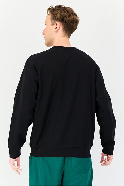 Giordano G-Motion Men Sportswear Fit Long Sleeves Outdoor Sweatshirt, Black
