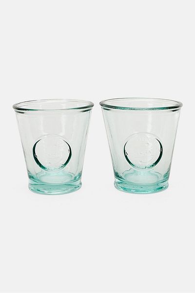 RE-GENERATION 2 Pieces Recycled Juice Glass 220 ml, Transparent