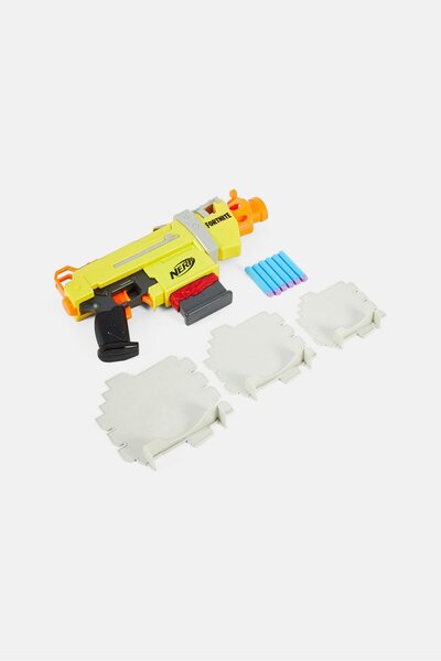 Nerf Fortnite SMG-L Motorised Dart Blaster, Yellow Combo