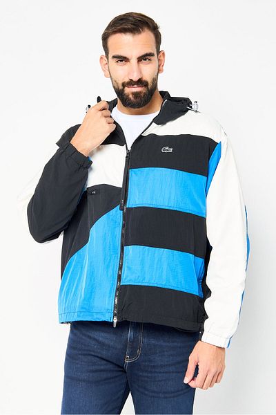 Lacoste Men Brand Logo Windbreaker Jacket, Multicolor