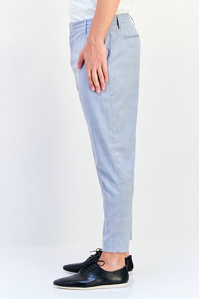 CELIO Men Straight Fit Checkered Chino Pants, Grey