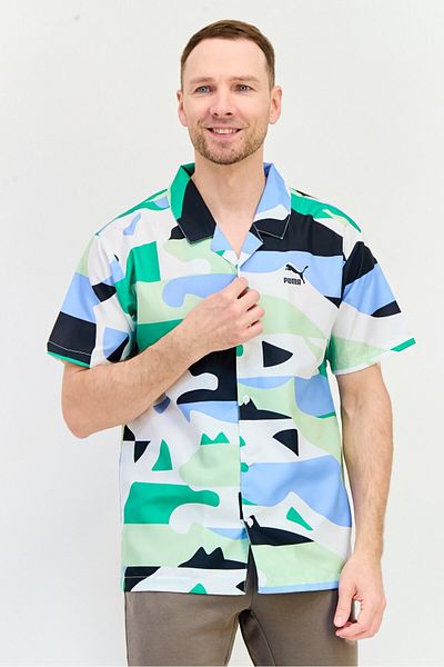 Puma Men Relaxed Fit Short Sleeve Outdoor Polo Shirt, Multicolor