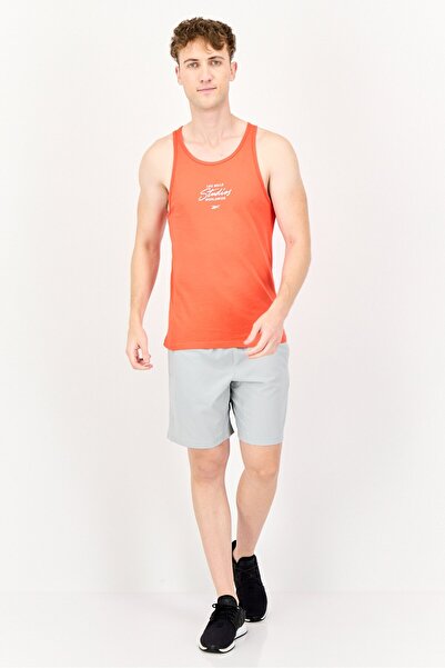 Reebok Men Sportswear Fit Brand Logo Running Shorts, Grey