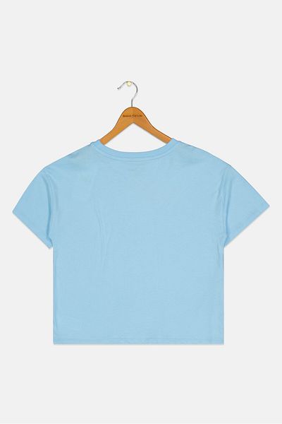 GAP Gap x Disney Kids Girl Graphic Print Short Sleeves T-Shirt, Light Blue
