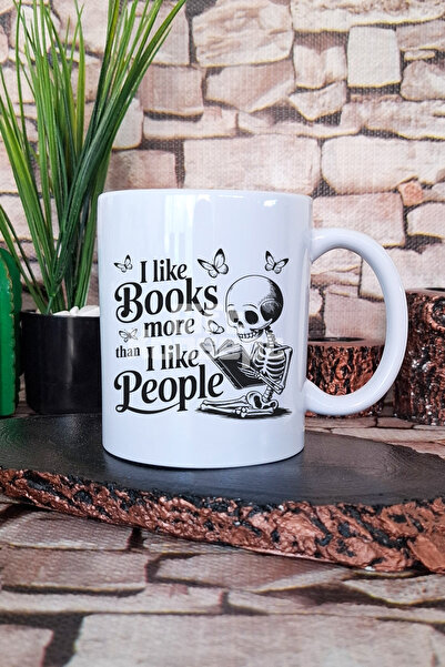giftkonsept I Like Books More Than I Like People Written Book Lover Gift Prin...