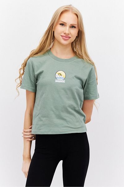 adidas Women Sportswear Fit Short Sleeves Outdoor T-Shirt, Green