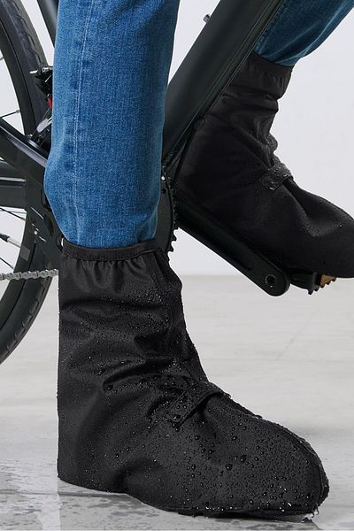 Tchibo Men Windproof And Waterproof Rain Overshoes, Black