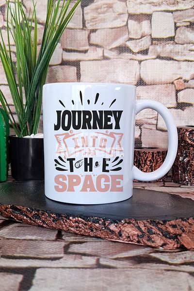 giftkonsept Journey into the Space Printed Space Travel Science Gift Printed Tea Coffee Presentation Mug Cup