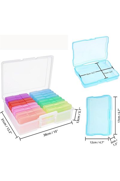 OEM Portable boxes for storing small items, 16 pieces, foldable handle and secure closure