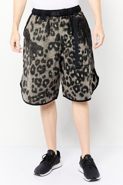 adidas X Y-3 Men Sportswear Fit Leopard Print Fleece Football Shorts, Multicolor