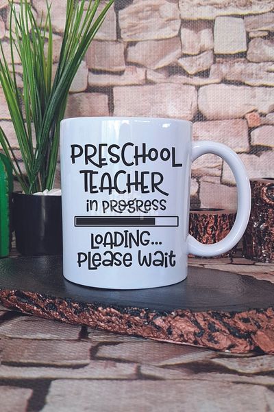 giftkonsept Preschool Teacher Figured Preschool Teacher Gift Printed Tea Coffee Presentation Mug Cup