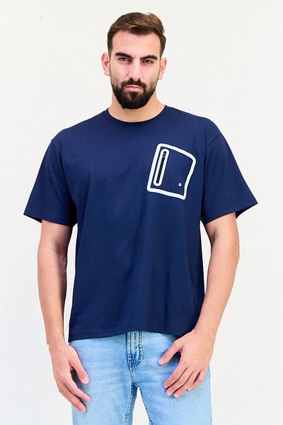 Giordano G-Motion Men Sportswear Fit Short Sleeves Running T-Shirt, Navy Blue