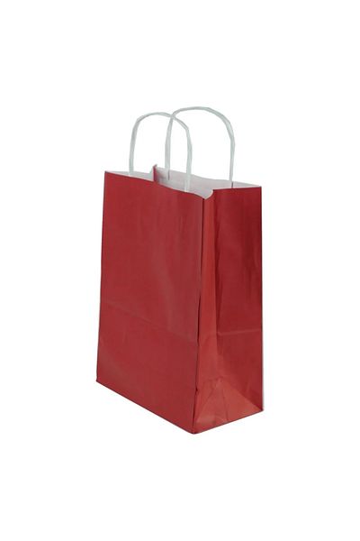 Recopack Burgundy Bag 20X10X22 cm 50 Pieces (Paper Bag)