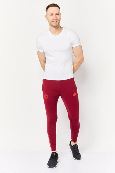 adidas Men Sportswear Fit Manchester United Training Sweatpants, Dark Red