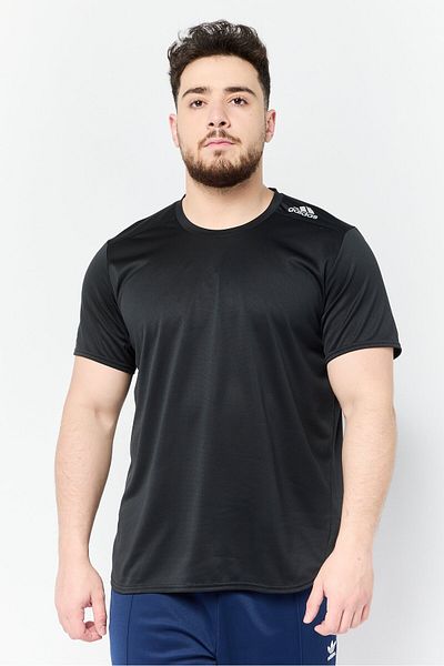 adidas Men Sportswear Fit Short Sleeves Running T-Shirt, Black
