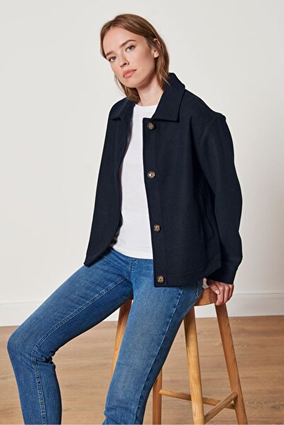 Tchibo Women Plain Jacket Shirt, Navy