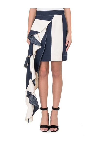 Calvin Klein Calvin Klein Striped Skirt With Side Ruching
