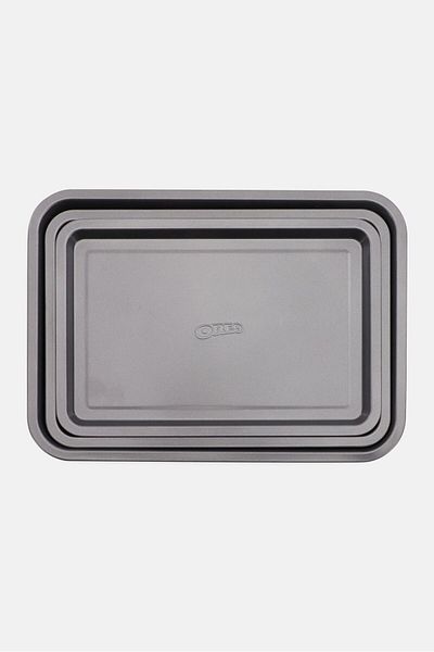 Oreo 3 Pieces Non Stick Baking Sheet Set, Black