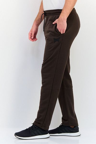 Tapout Men Sportswear Fit Outdoor Track Pants, Dark Brown