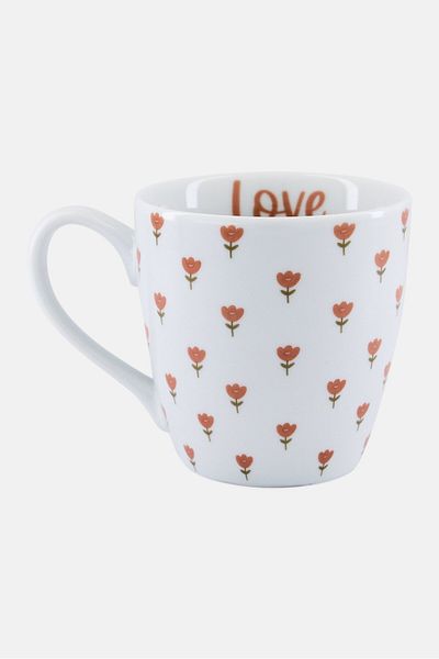 Boltze Ceramic Gardenlove Allover Print Mug 480 ml, Multicolor
