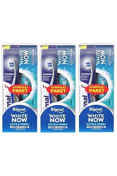 Signal White Now Extra Fresh Toothpaste 50 ml + Toothbrush X 3 Set