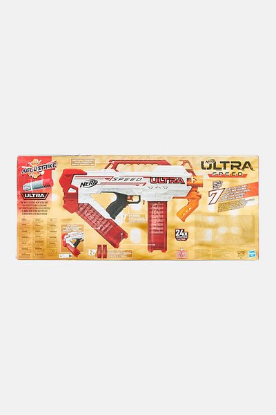 Nerf مسدس آلي كامل السرعة، أحمر