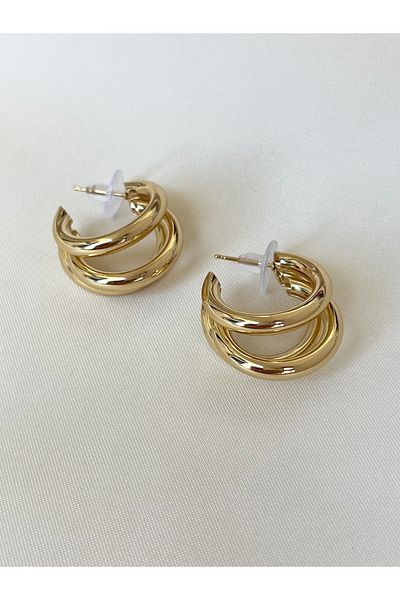 Twinssis Accessories 3-Piece Semicircle Hoop Earrings