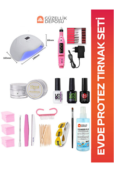 Güzellik Deposu Evde Protez Tırnak Seti Protez Tırnak Ev Seti Builder Jel