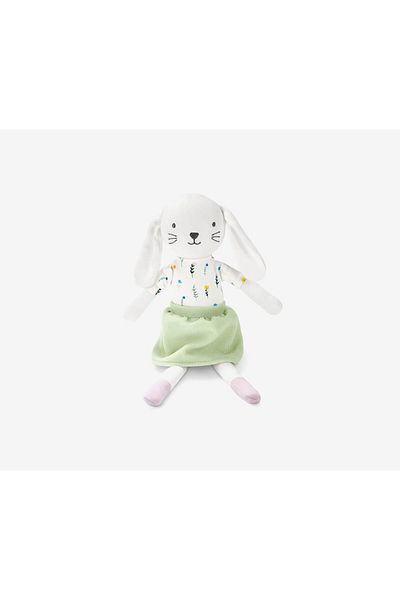 Tchibo Cute Bunny Rag Doll, White Combo