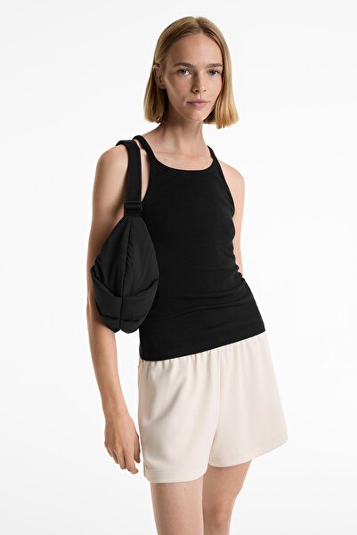 Oysho Rib thin strap top with cotton and modal