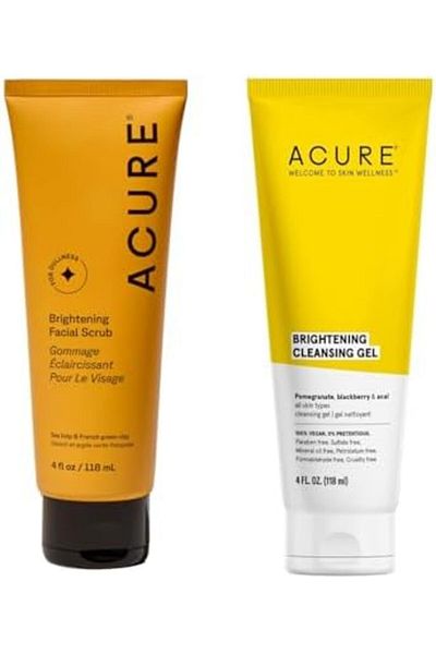 ACURE Dual Set Bestseller Scrub and Brightening Cleanser for All Skin Types