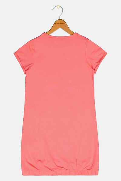 Scuderia Ferrari Kids Girl Embellish Short Sleeve Dress, Pink